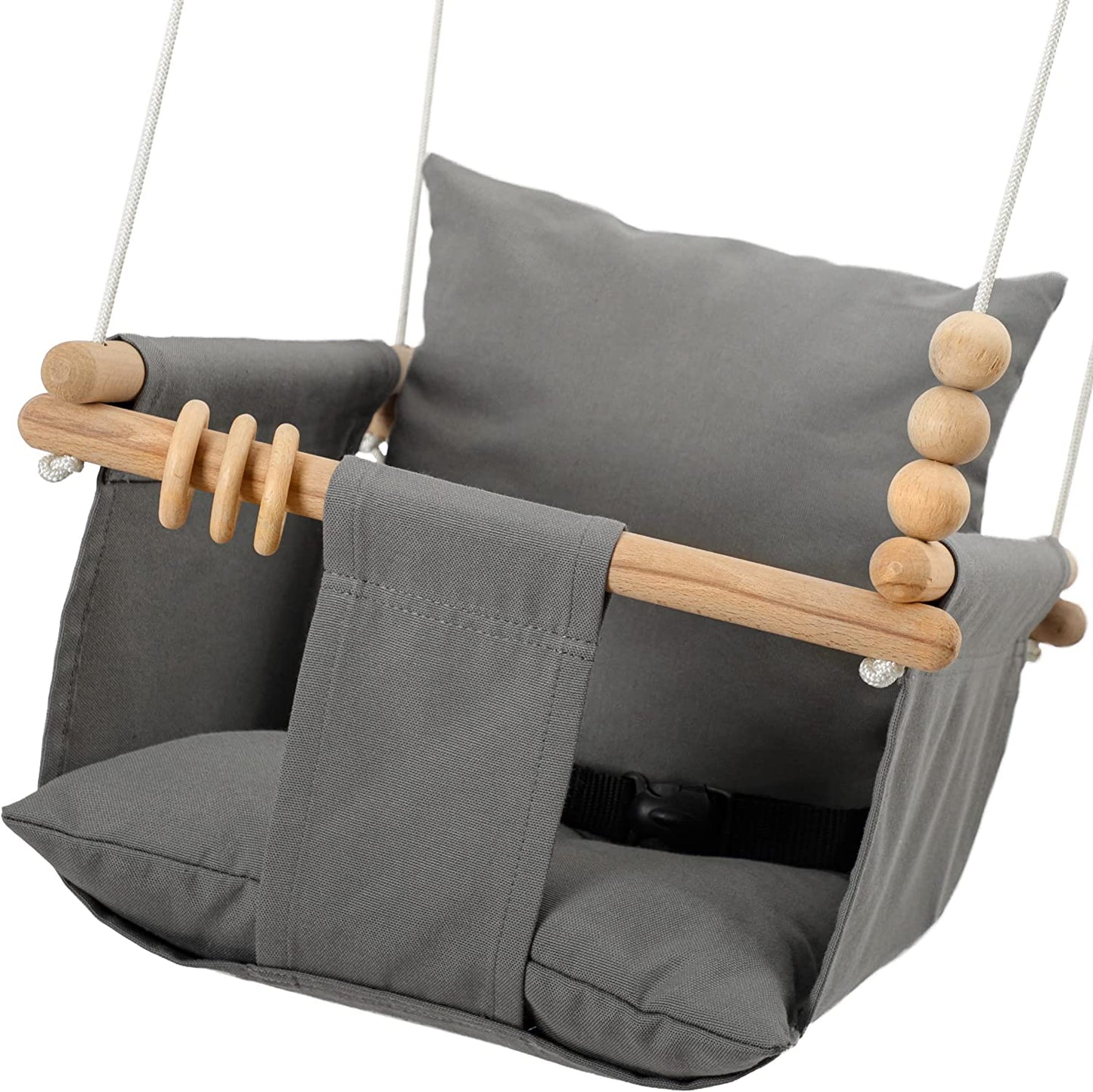 Canvas baby swing, color: dark gray