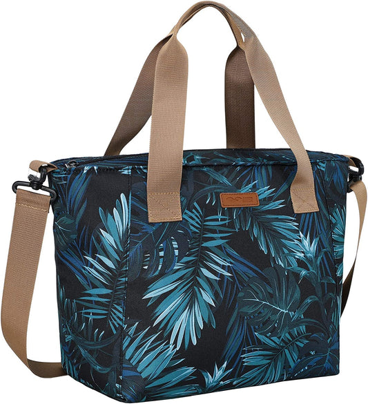 Leakproof Multifunctional Insulated Bag - Color: Palm Leaves