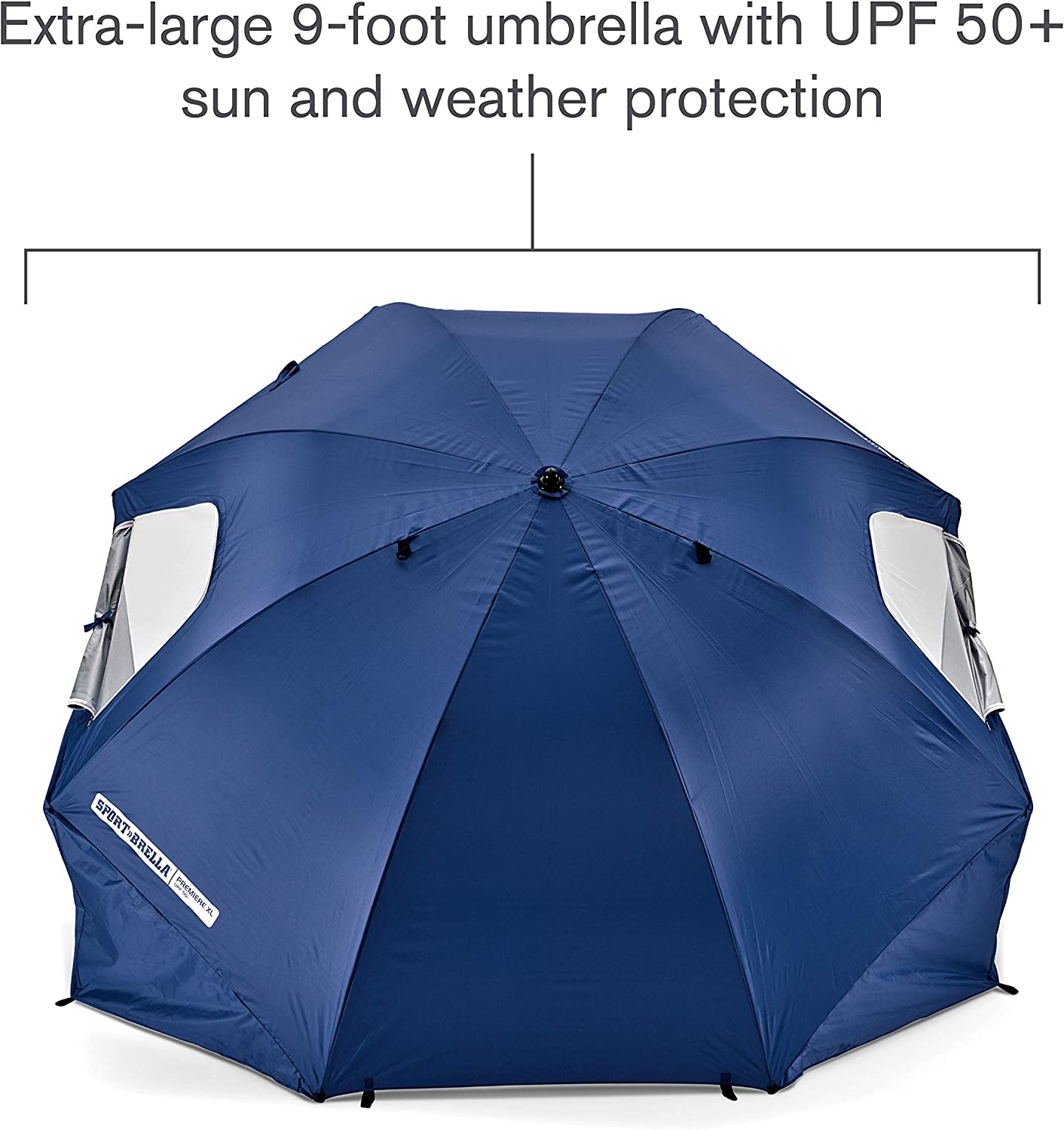 Umbrella Shelter for Sun and Rain Protection (9-Foot), Color Blue