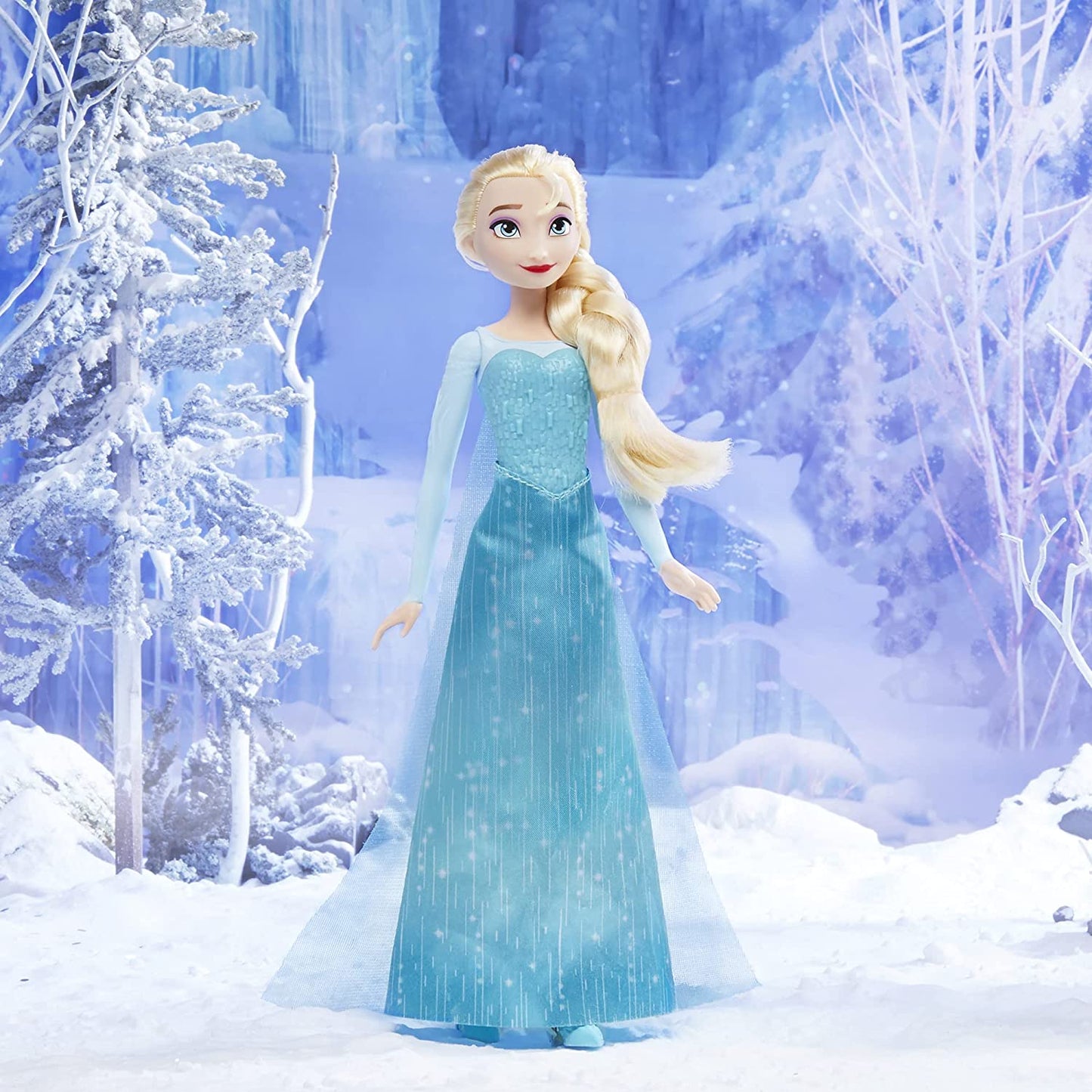 Doll with shoes and long blonde hair, (Shimmer Elsa)