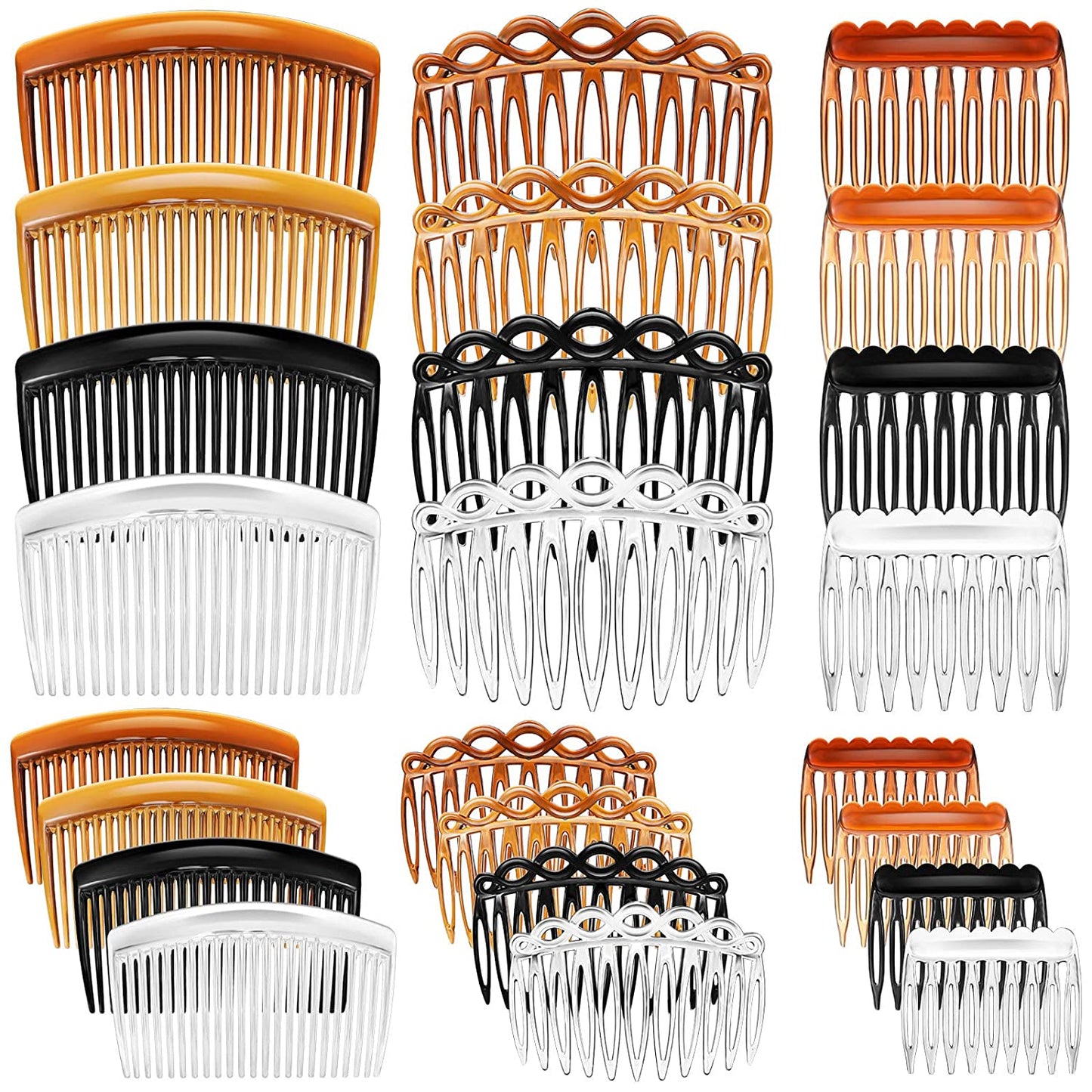 24 hair combs (9 tooth side, 11 tooth side, 23 tooth side)