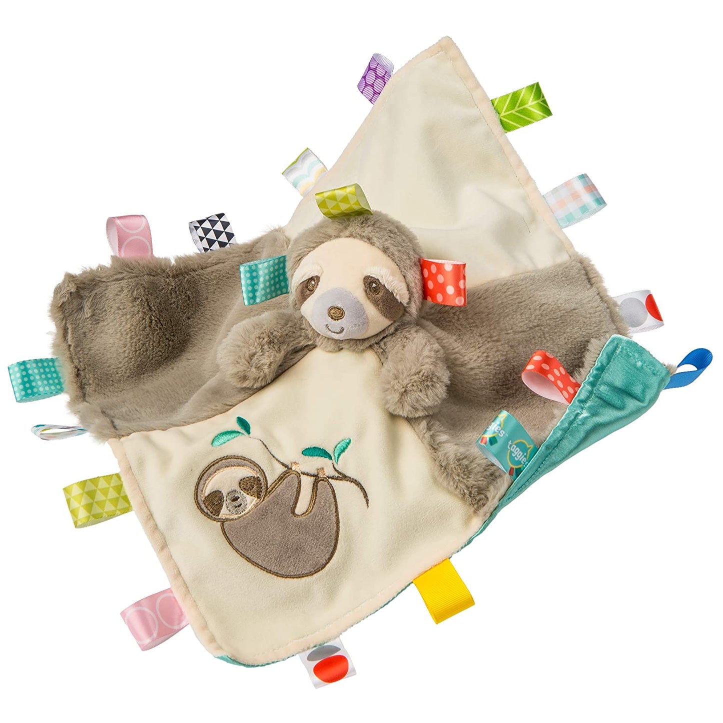 Molasses Sloth Animal Shaped Security Blanket 13" x 13"