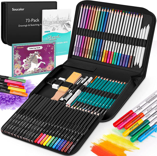 73-Pack Artist Drawing Supplies Sketching Kit