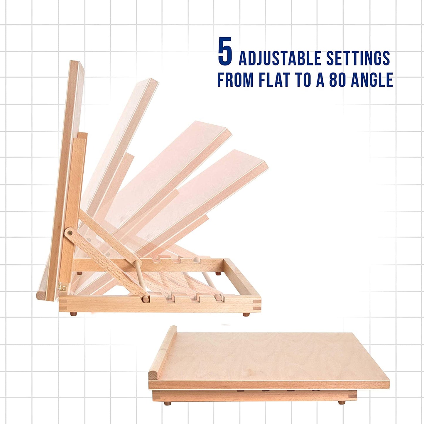 Adjustable Wood Drafting and Sketching Board, 20-1/2"x 17"