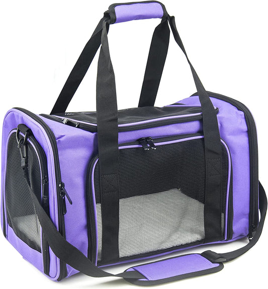 Soft Sided Carrier for Small and Medium Pets, Purple