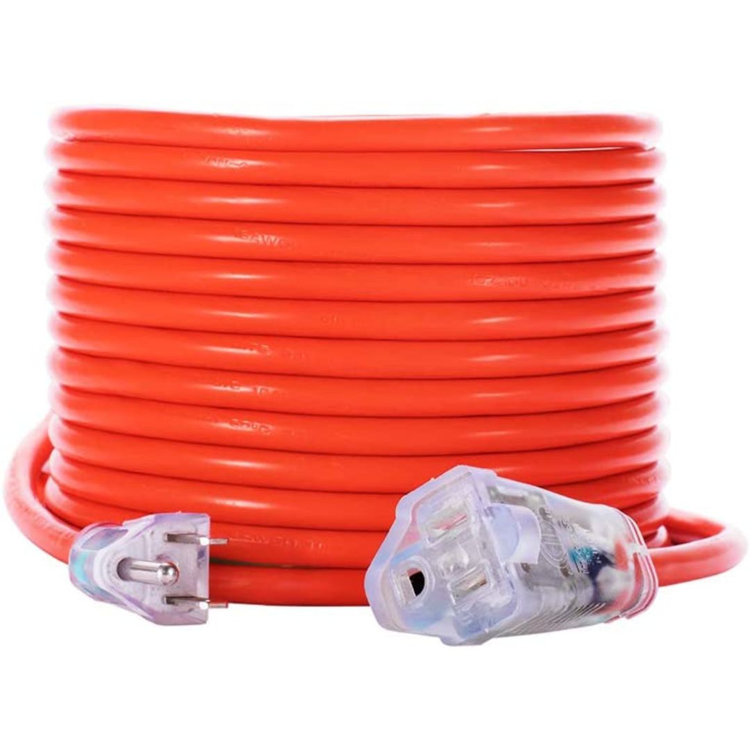 50 Foot 16 AWG Outdoor Extension Cord - Bright Orange