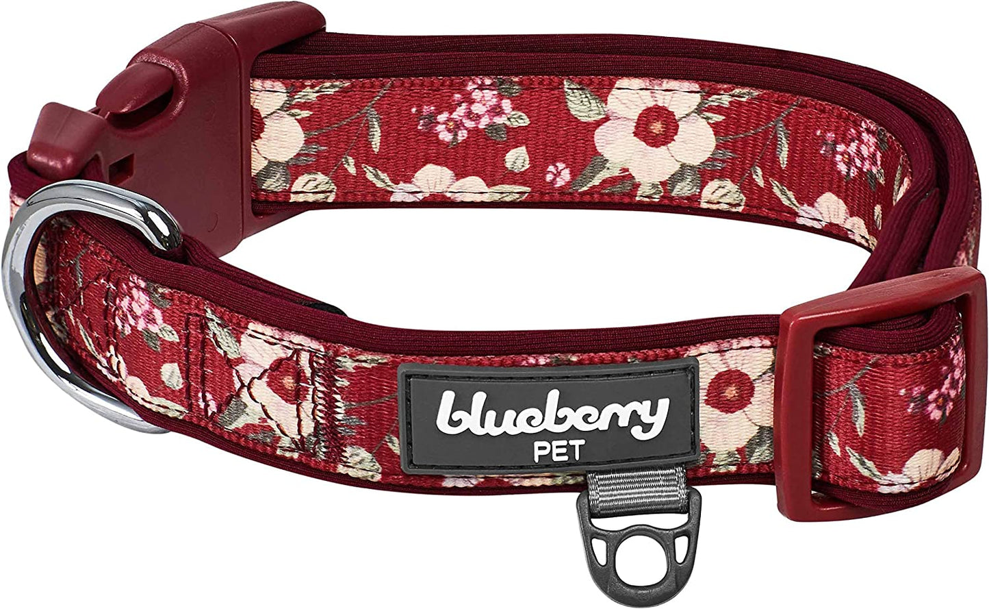 Floral Print Padded Pet Collar