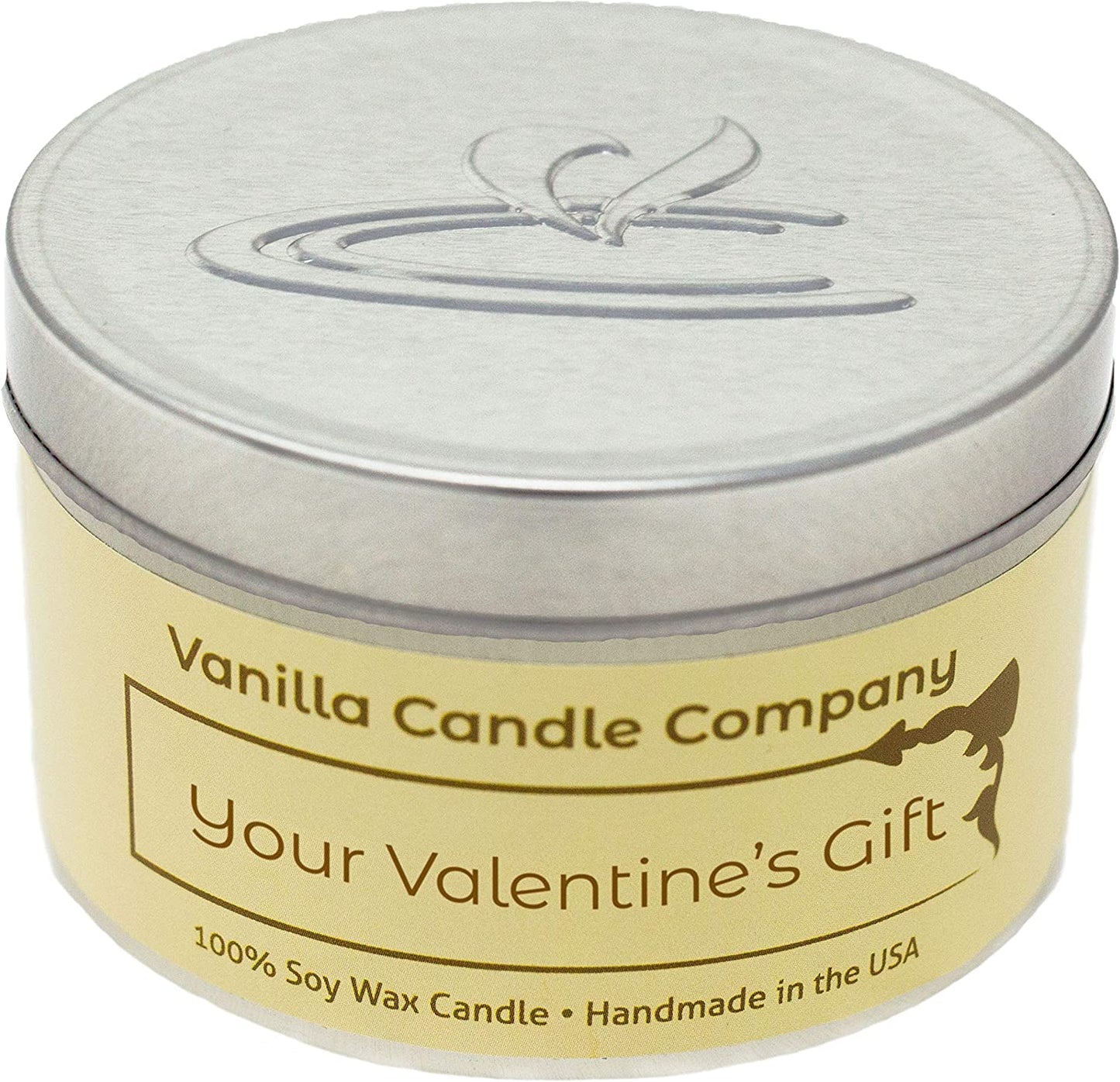 Vanilla Scented Soy Wax Candle (Valentine's Day Gift)