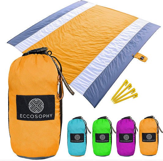 1 sand-proof beach blanket, orange