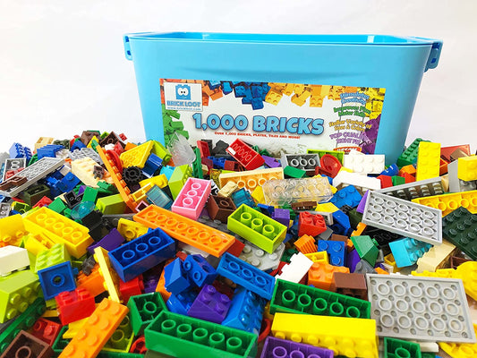 Brick Loot 1000 Toy Building Blocks with Case