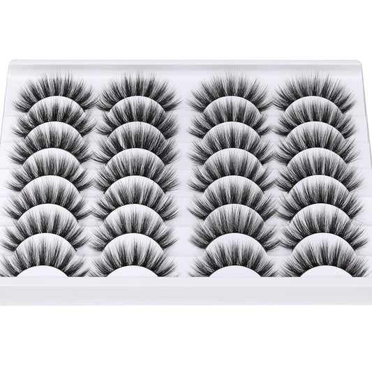 Eyelashes 14 Pairs Reusable, Multipack, DOLL LASHES