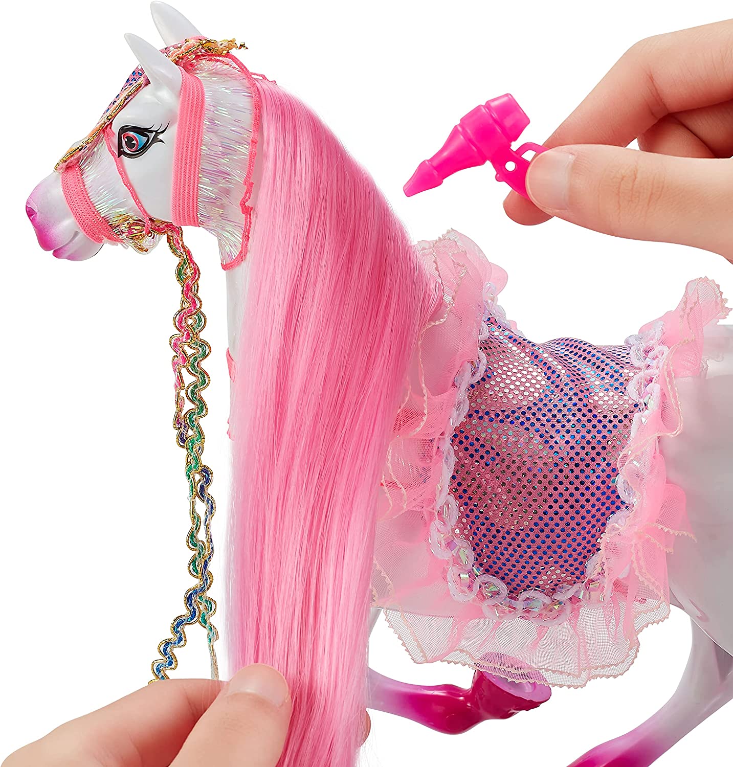 Toy horse, 9.5" tall and wide, Style: Pink Hair Horse