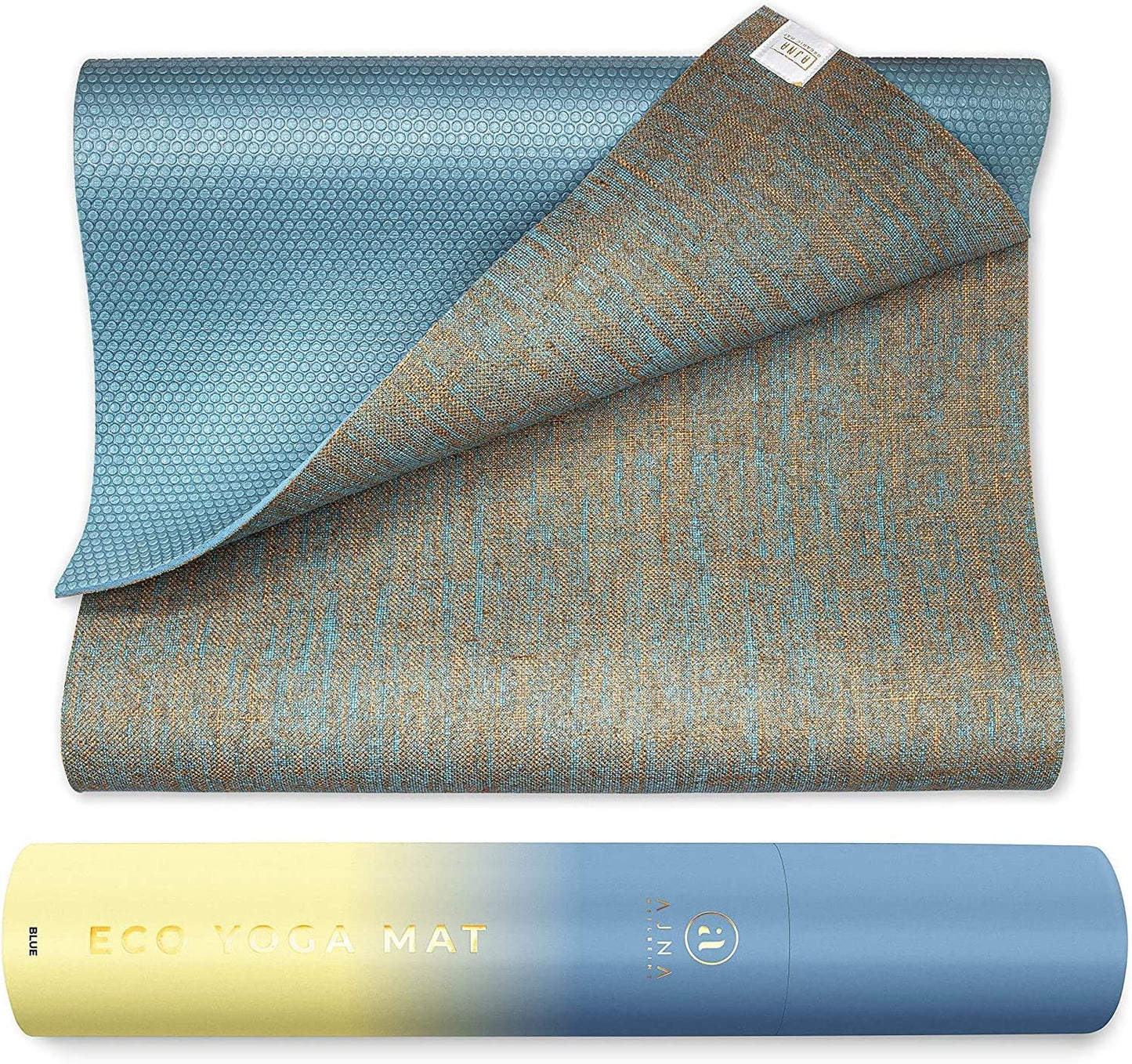 Non-Slip Yoga Mat with Carrying Strap, Color: Cloud Blue