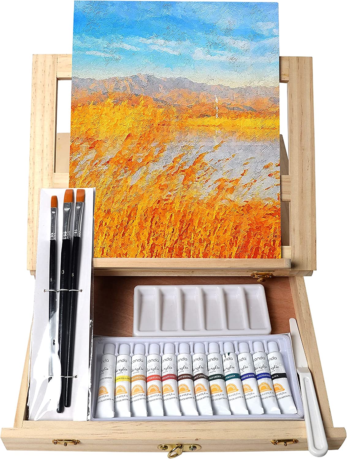 12-Piece Painting Table Easel Set