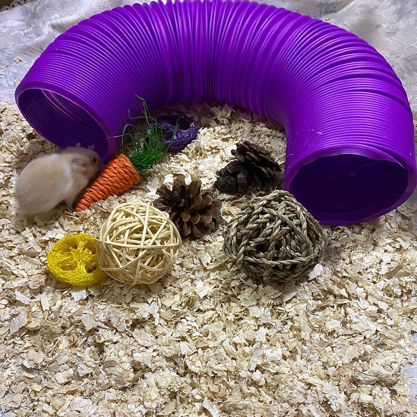 Plastic Tunnel Toys for Hamster, blue color