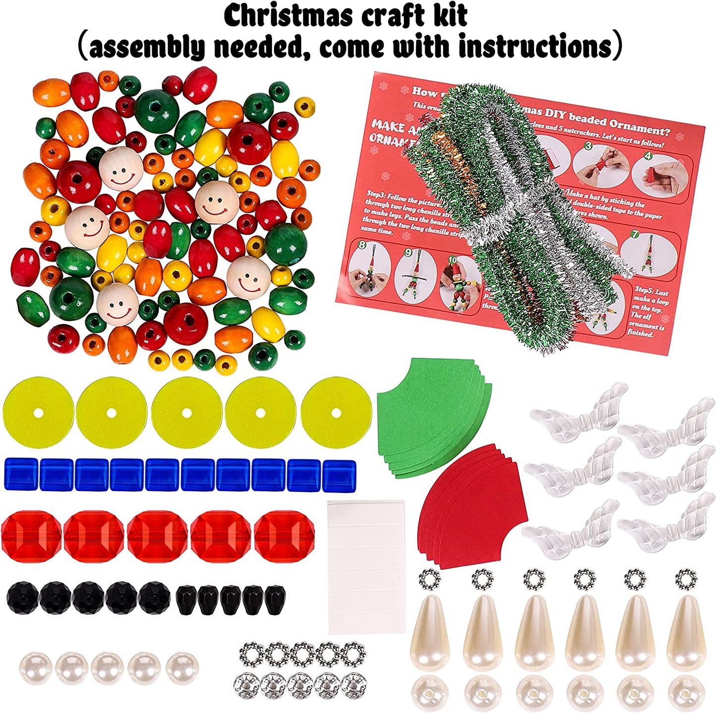 Christmas Crafts for Kids - 16 Pieces (Needs Assembly)