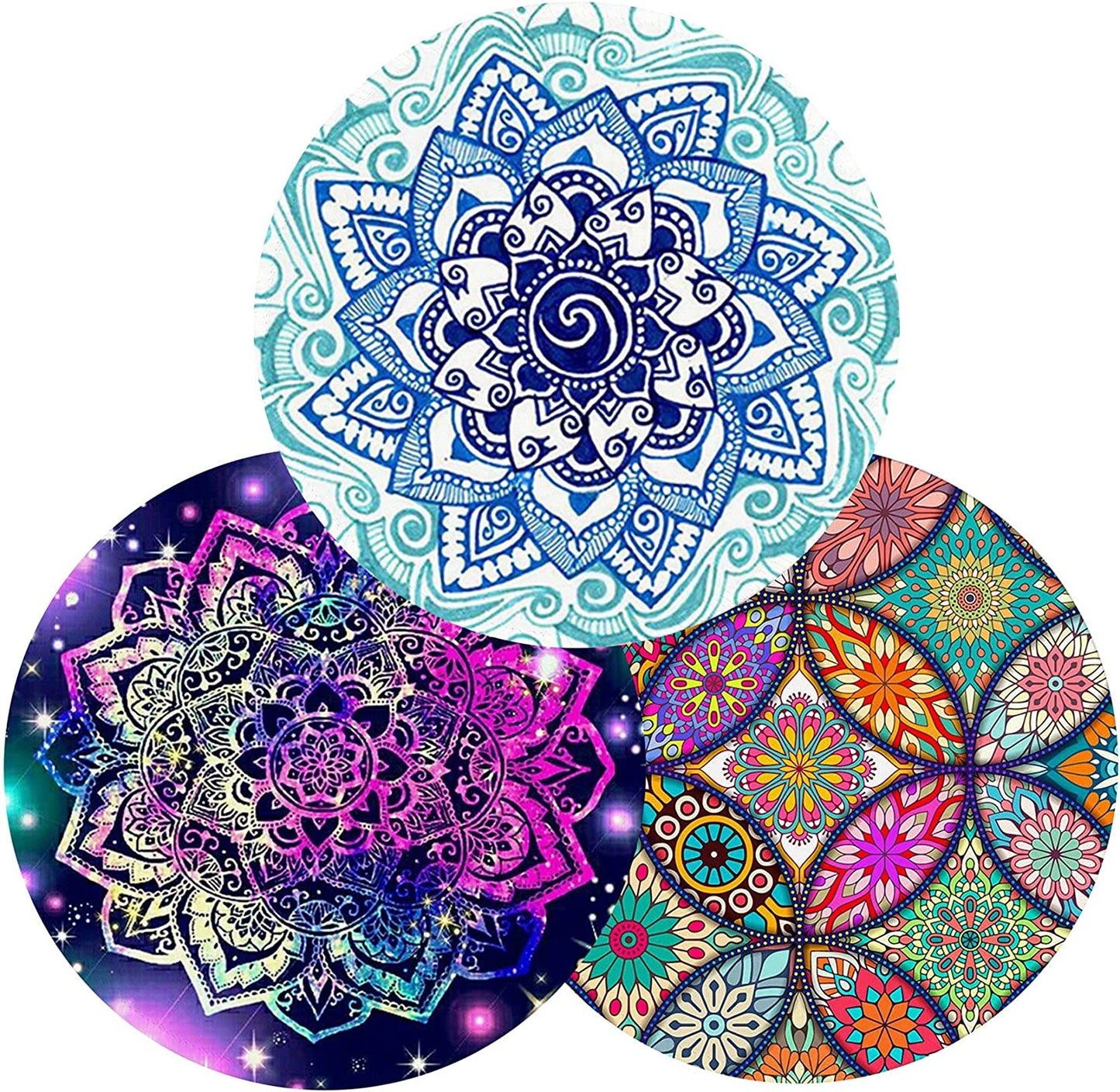 Mouse pad, (pack of 3 mandalas)