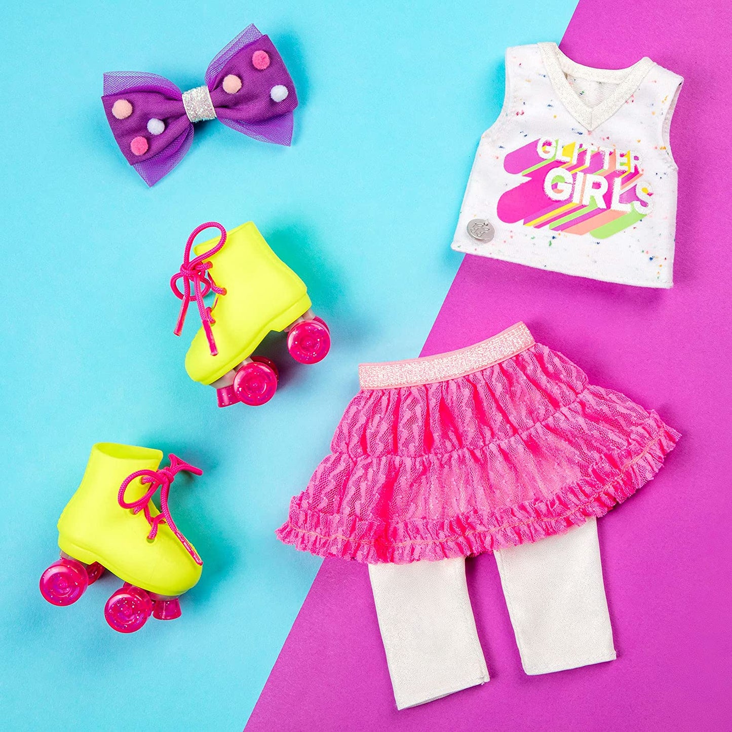 14" deluxe doll outfit with roller skates, Roller Skating Outfit