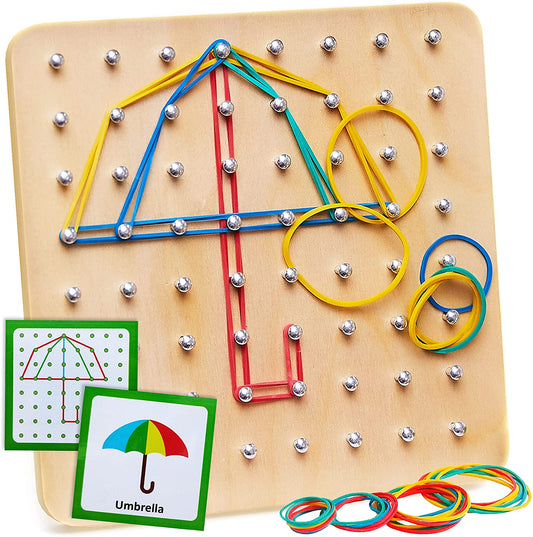 Wooden children's graphic mathematical education toy, 70 pieces