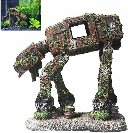 Aquarium Decorations Robot Dog Design