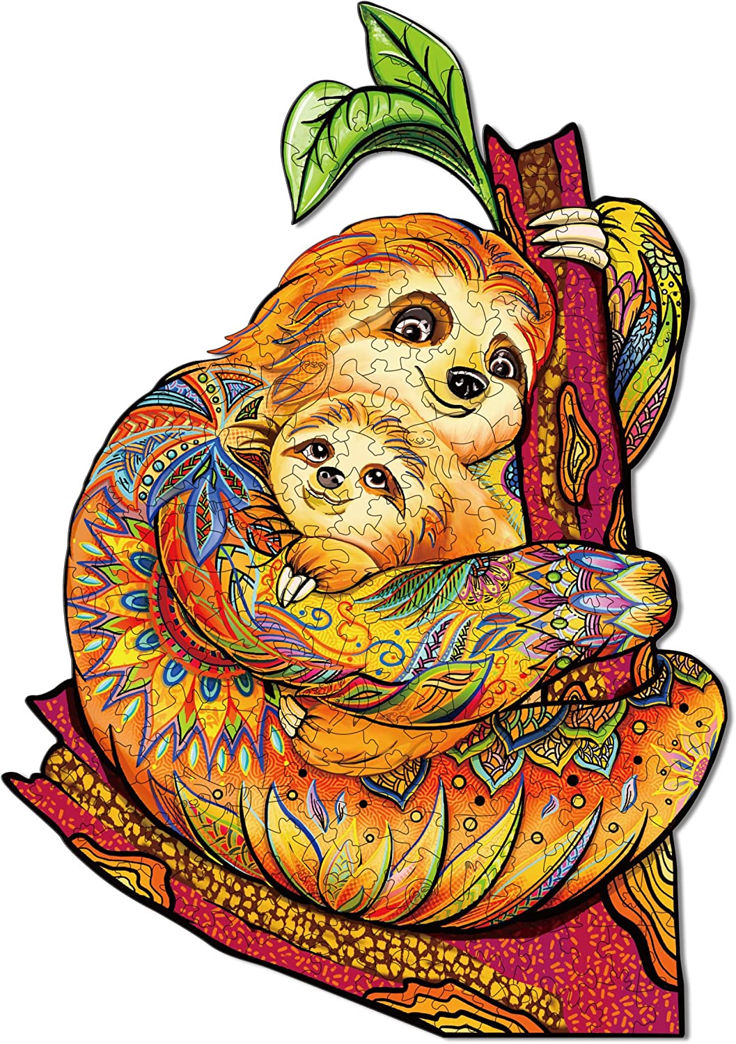 Wooden puzzle (31.8 * 22.3 cm), 218 pcs, color: Sloth