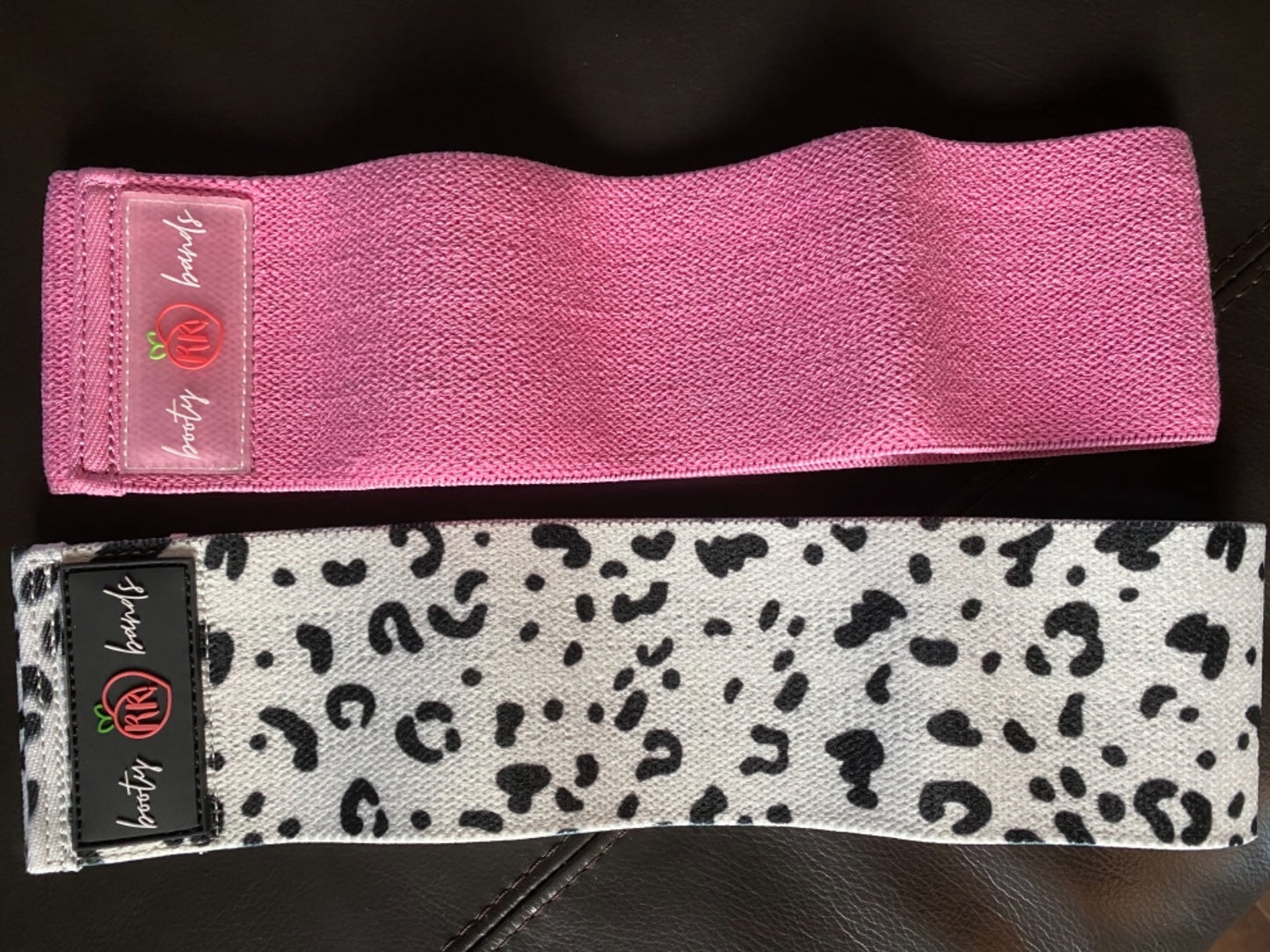 workout bands, Snow Leopard & Pink