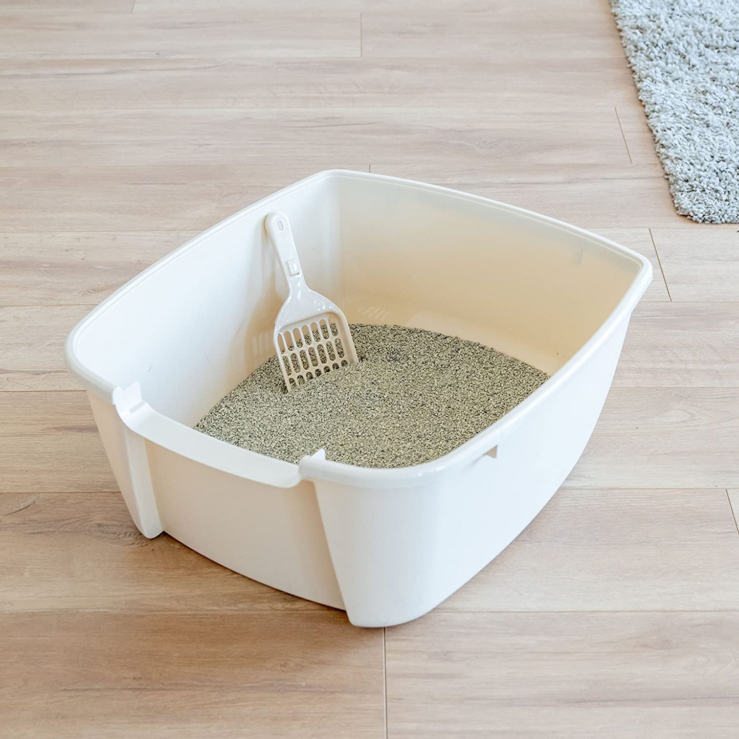 Large Corner Sandbox with Scoop (Jumbo/Almond)