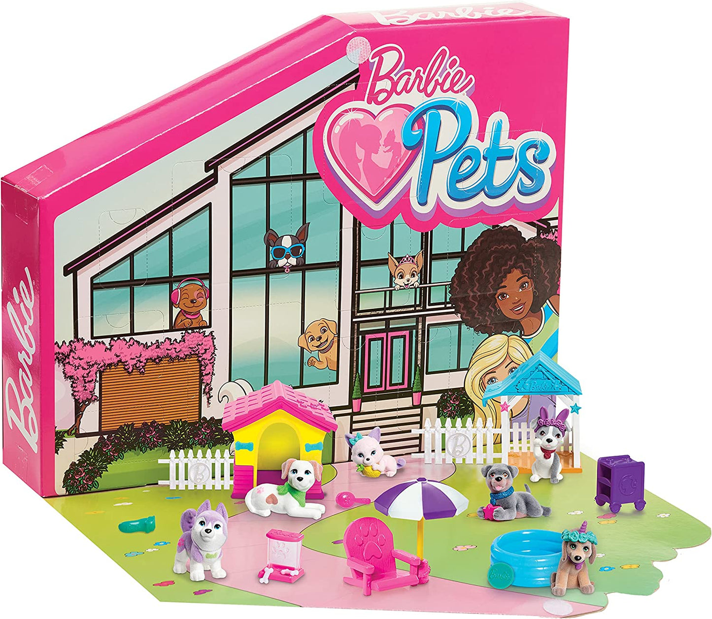 Dollhouse, includes pets and more than 15 accessories