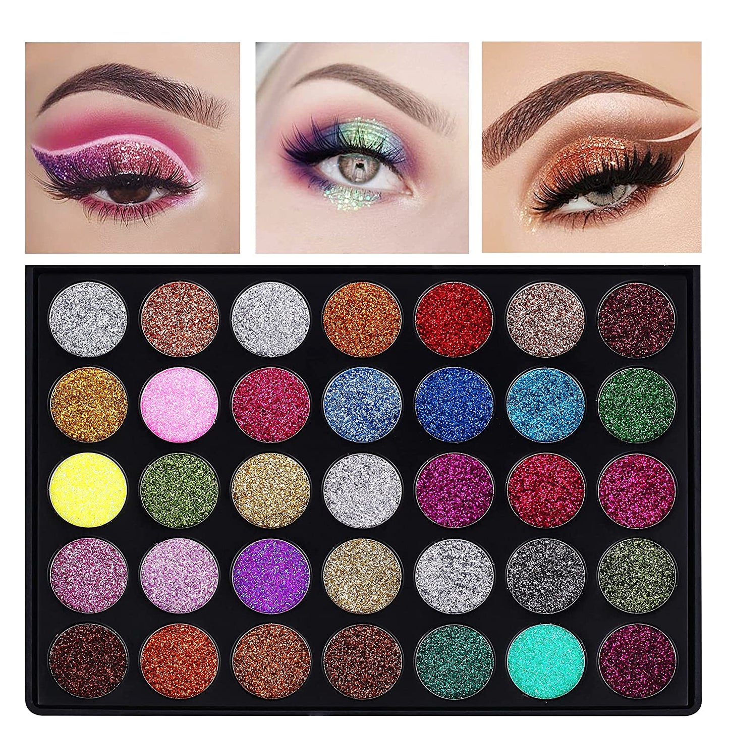 35 Shades Glitter Eyeshadow Palette, Eye Shadow 01