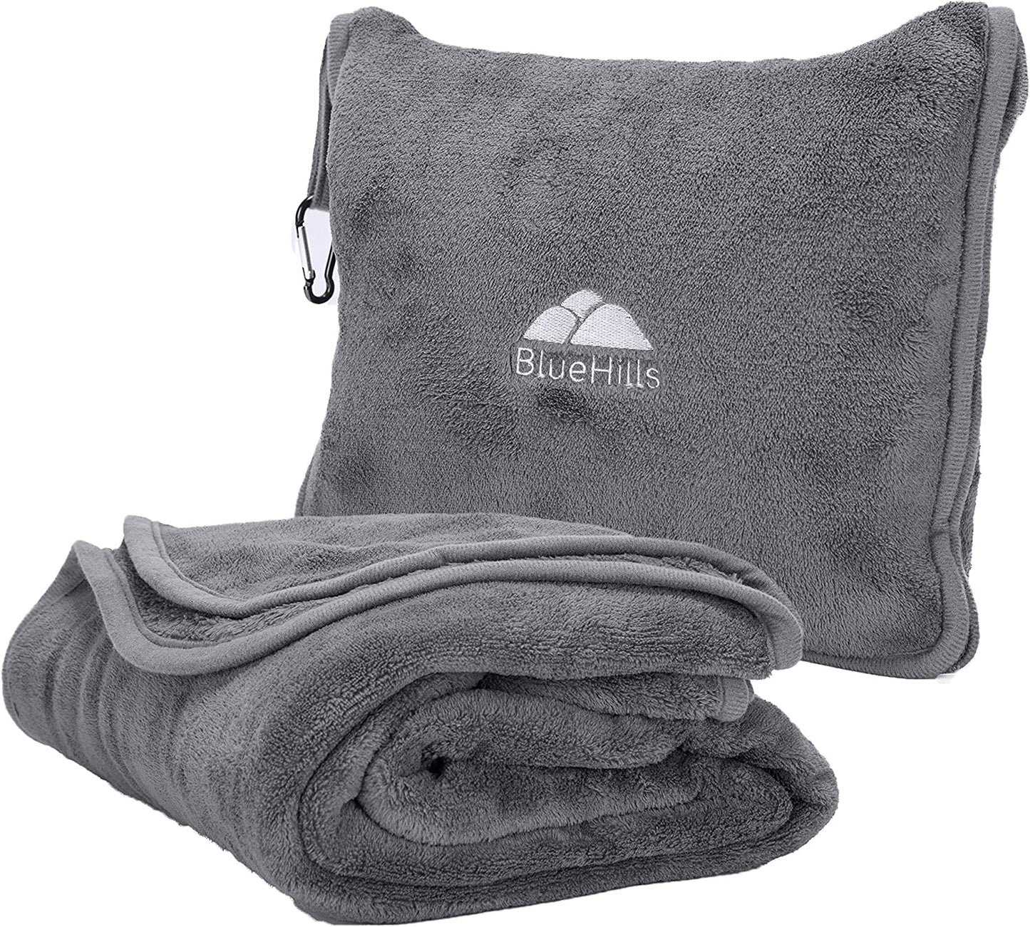 Long Soft Gray Gray Travel Blanket T052 70" x 48" x 0.5"