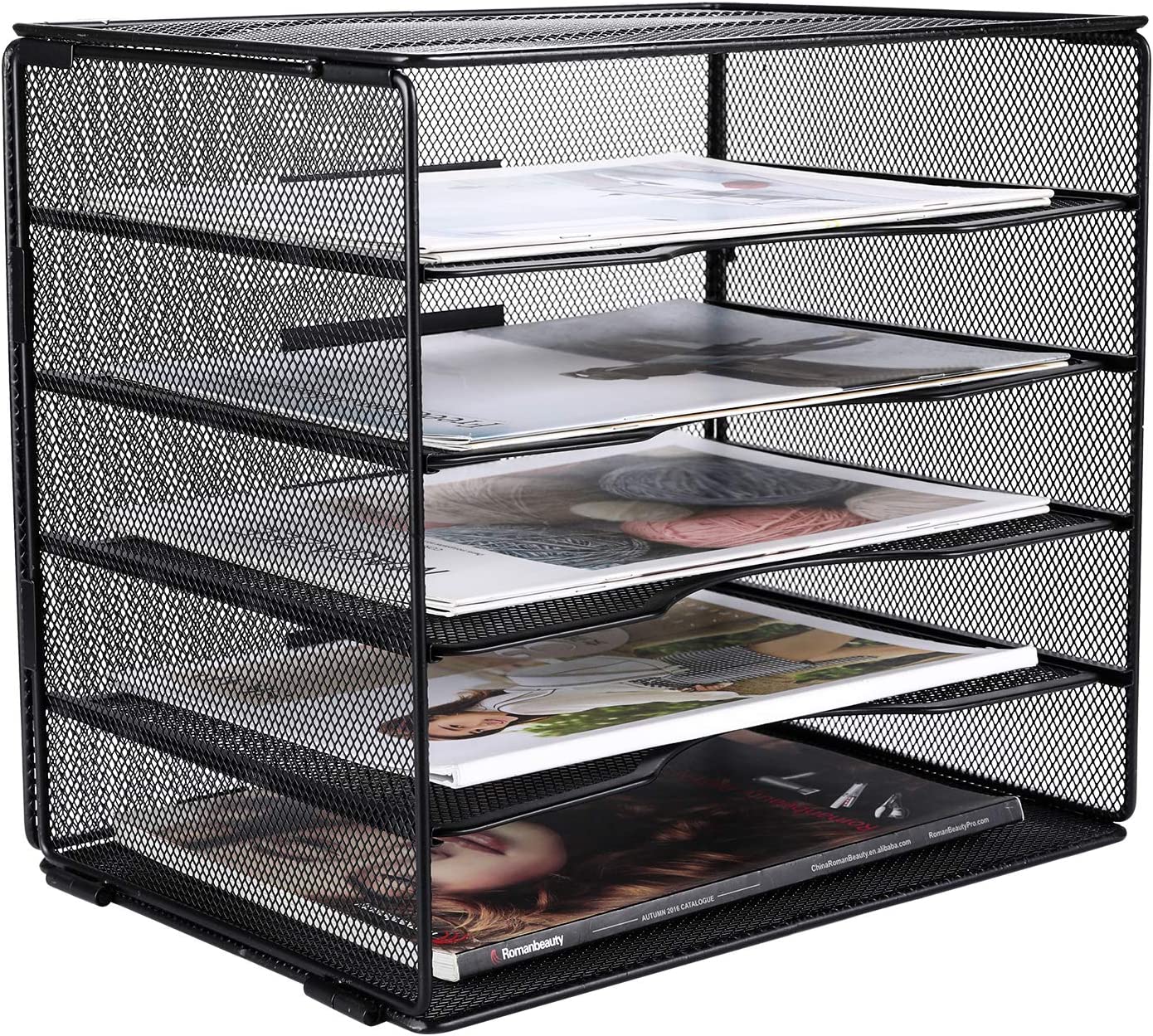 5 Tier Desktop File Organizer for Mail Room Paper