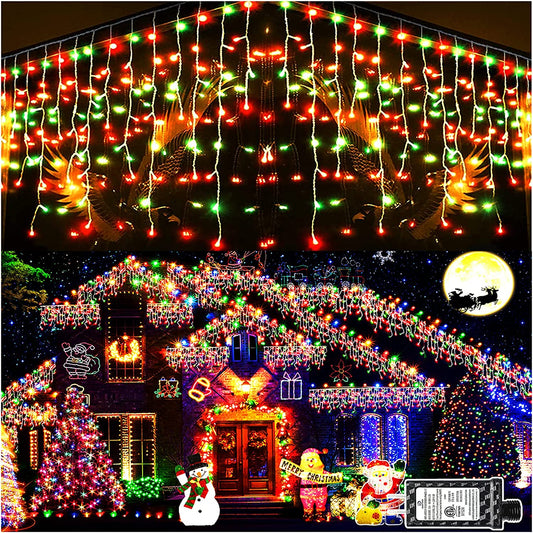 Christmas lights for decoration, 400 LED, 33 feet, Red and Green