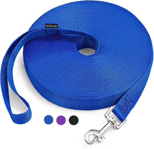 15ft, 20ft, 30ft, 50ft long leash for pet training,blue