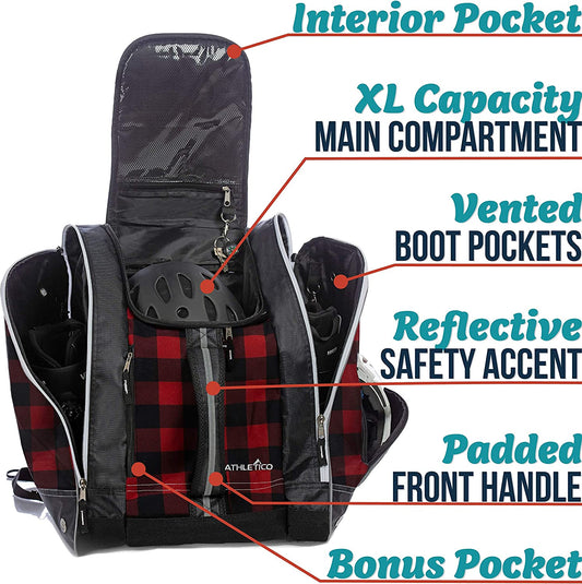 Travel luggage for skiing and snowboarding, Colour: Plaid