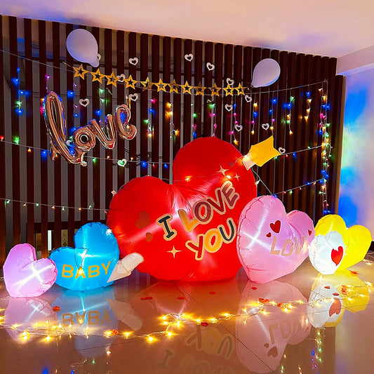 9ft Long Valentine's Day Inflatable Heart Decoration