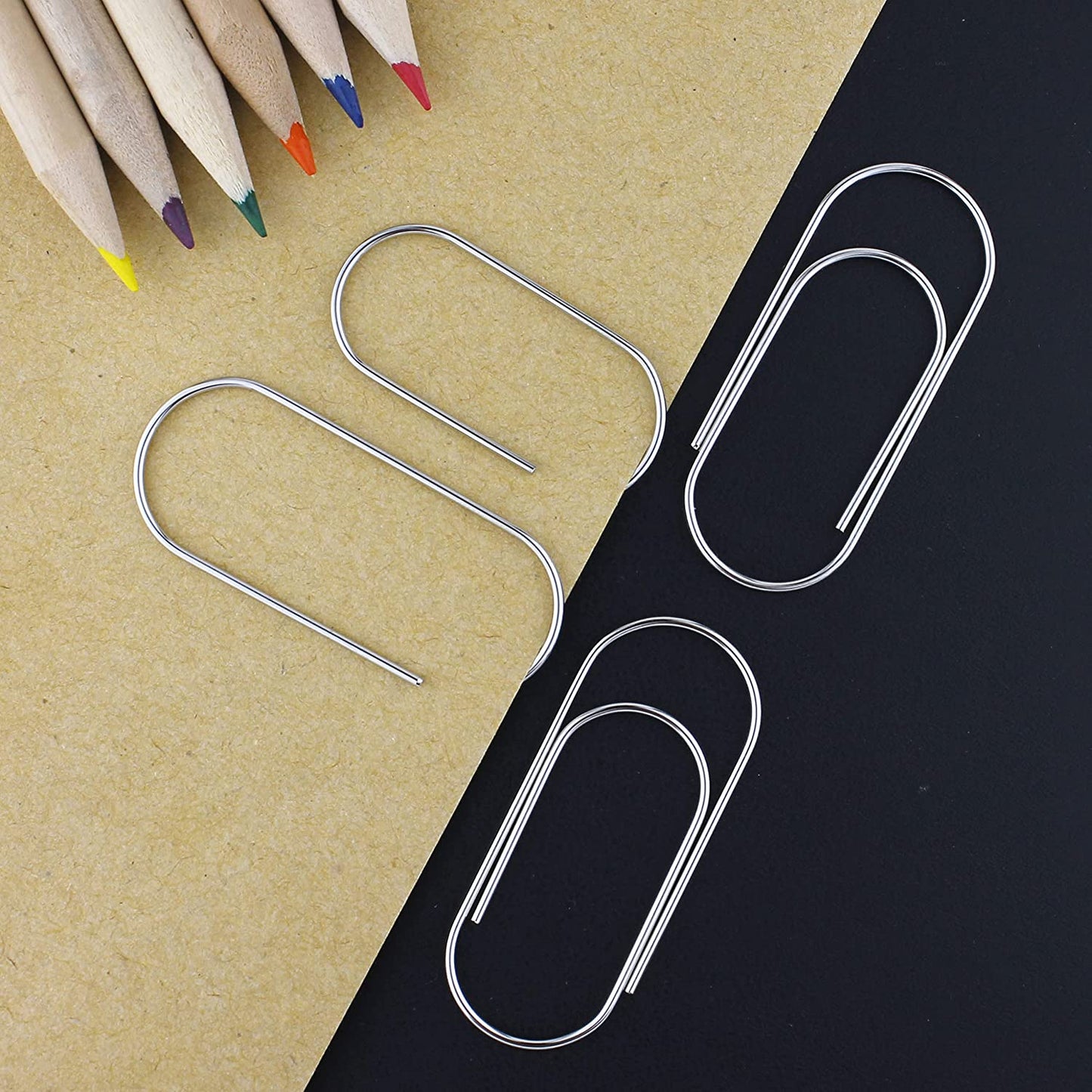 2 Inch Jumbo Wide Paper Clips for Planner 50mm 50 Pieces (Silver)