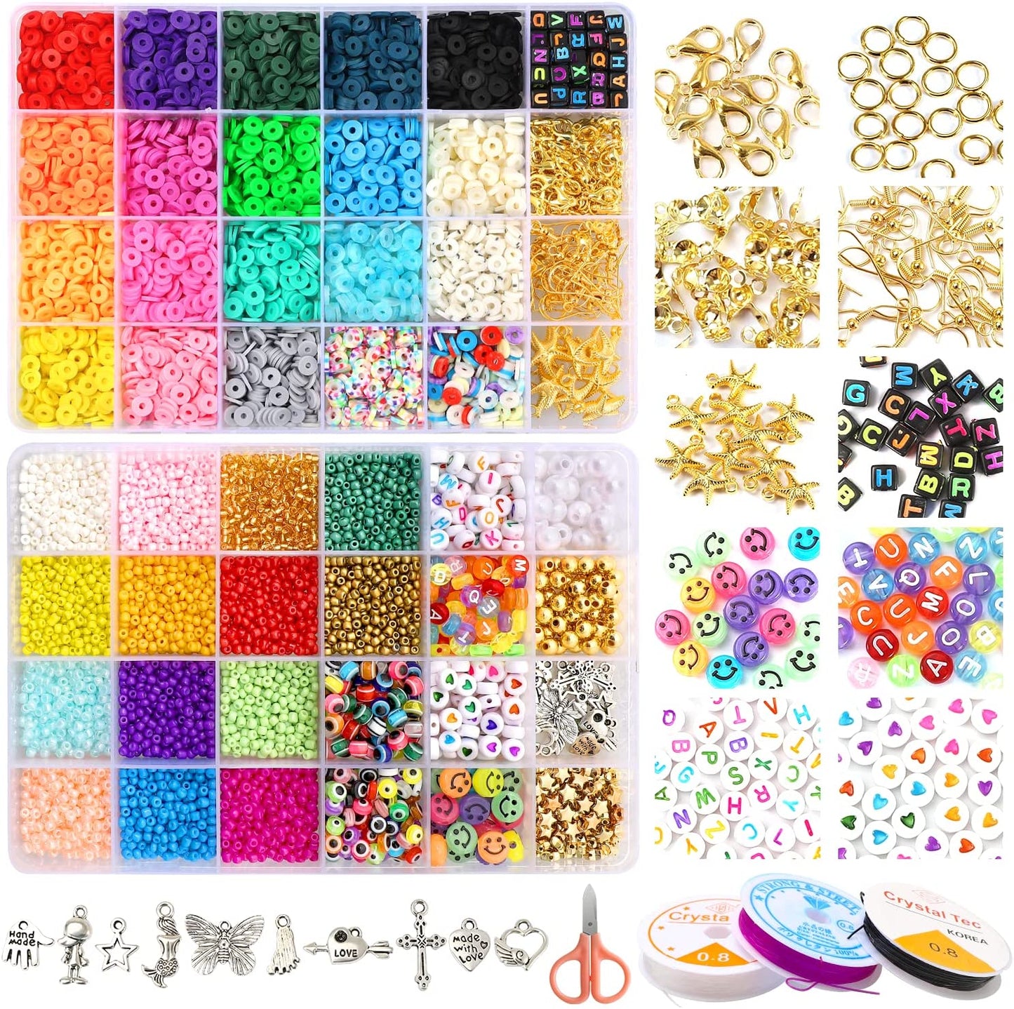 8378 3mm Glass Seed Beads, Jewelry Making Clay, (Color: 02)