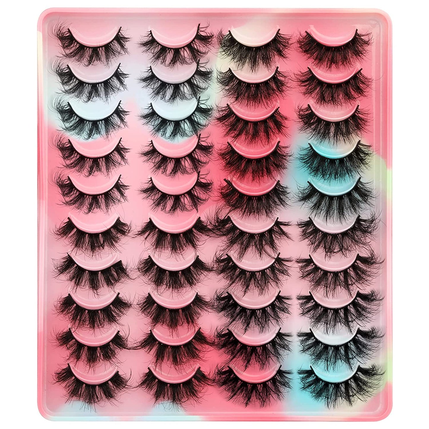 3D Mink False Eyelashes 20mm Long (20 Pairs)