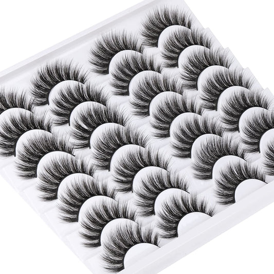 Eyelashes 14 Pairs Reusable, Multipack, DOLL LASHES