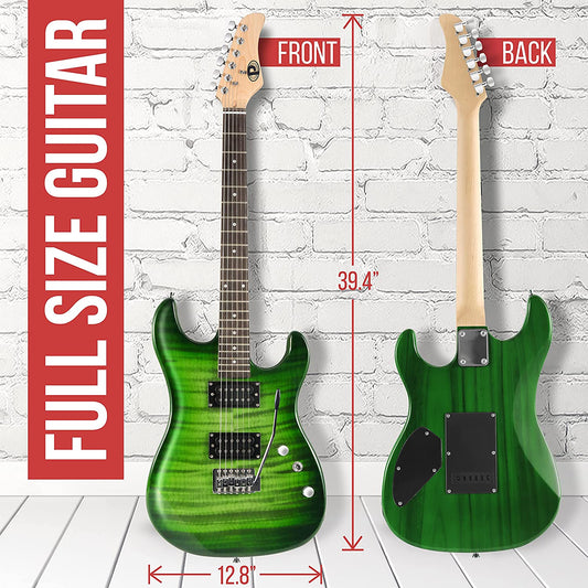 Electric guitar kit, 39", color: green