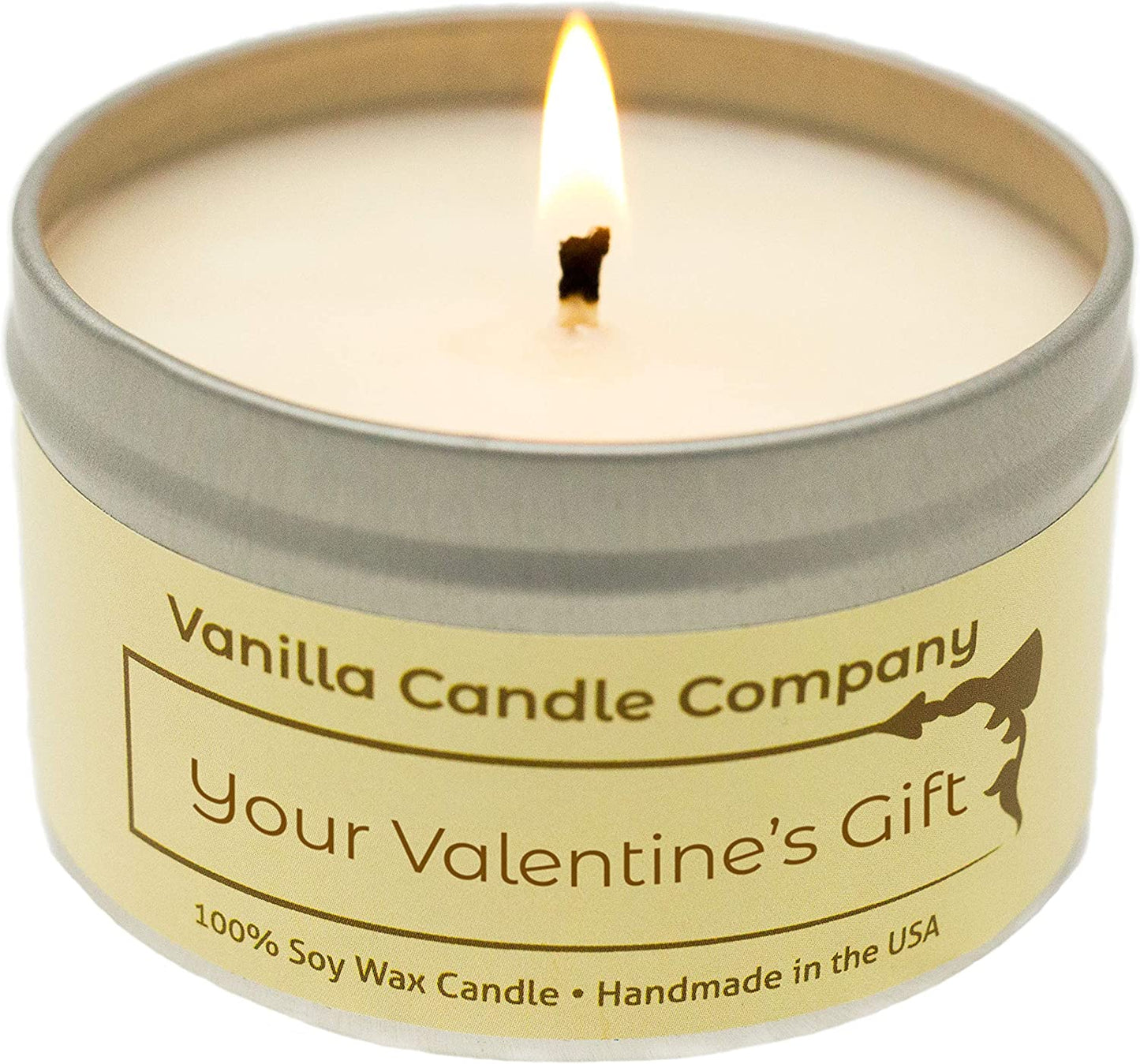 Vanilla Scented Soy Wax Candle (Valentine's Day Gift)