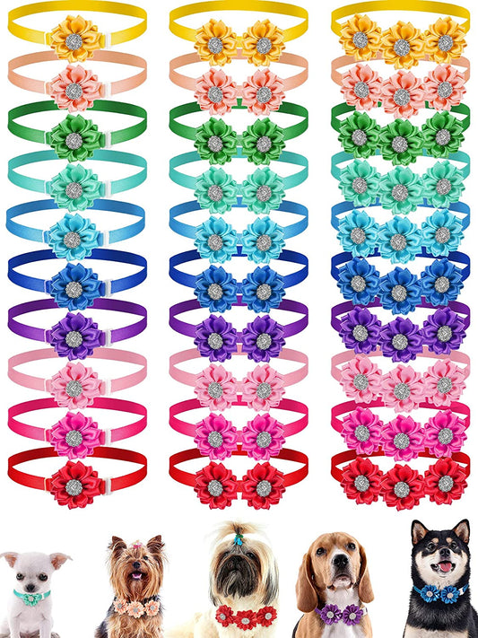 30 pieces of flowers for pets, Assorted Color