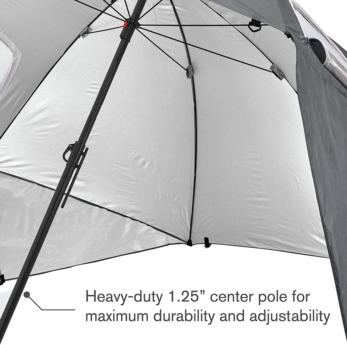 Umbrella Shelter for Sun and Rain Protection, Color: Gray