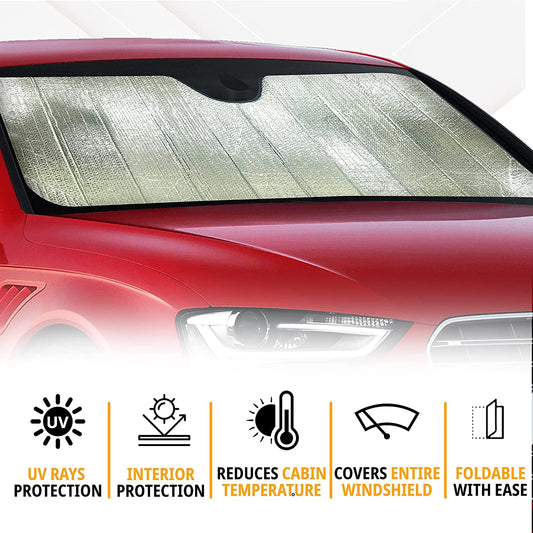 Car Windshield Sunshade (56" x 26") Silver Color