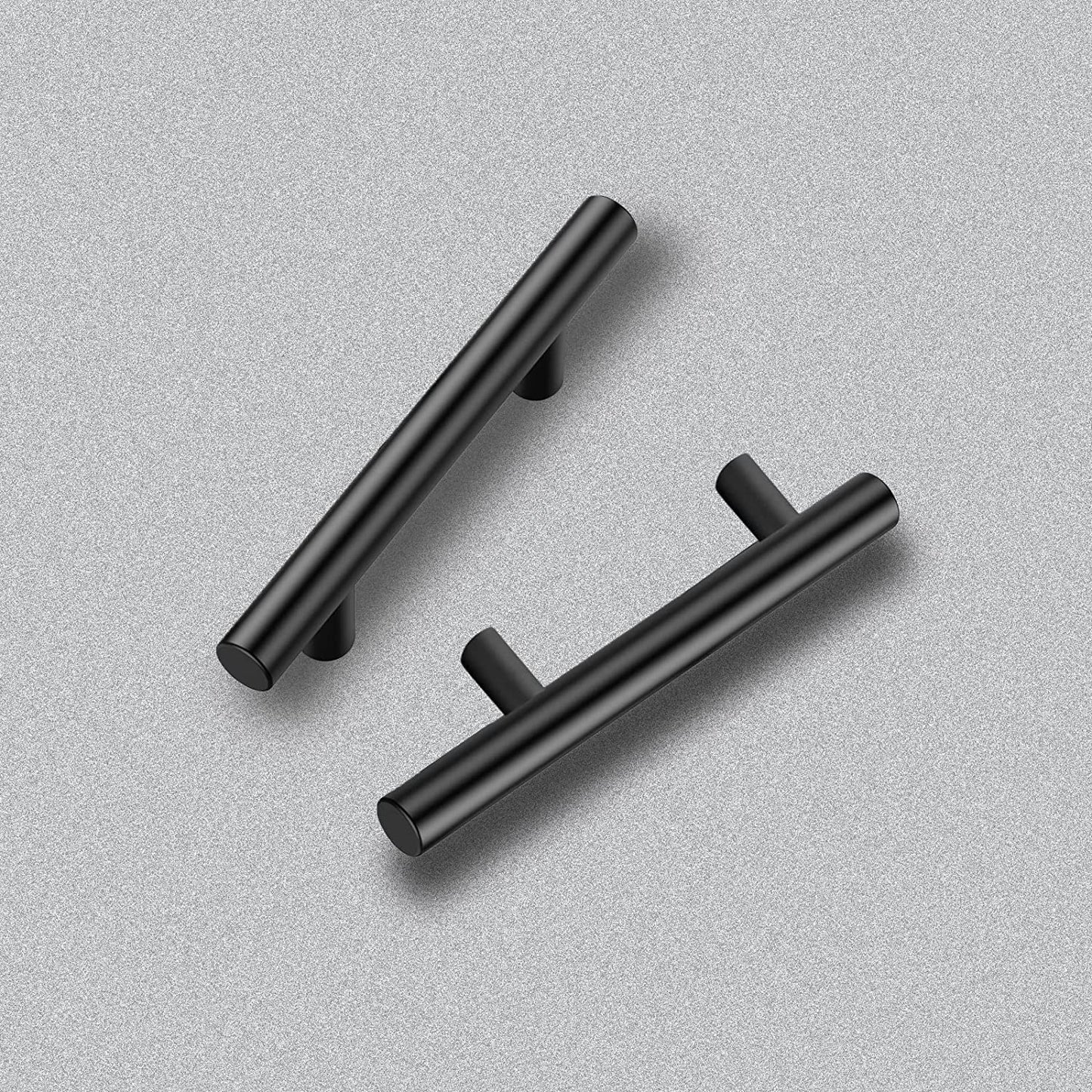 15-Pack 5" Stainless Steel Cabinet Pulls (Black)