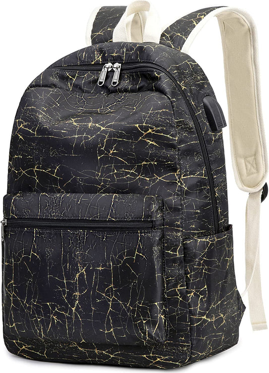 Lightweight School Backpack for Teens with Cargo Outlet Marble 12