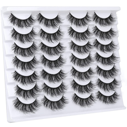 False Eyelashes Natural Eyelashes 6D Reusable 14 pairs