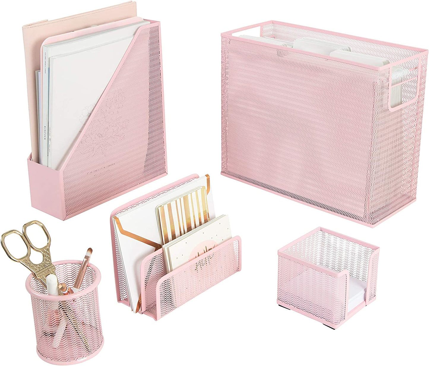 5 Piece Desk Organizer Set.