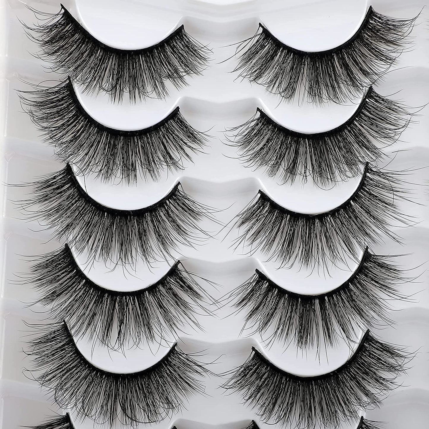 20Pairs 4 Styles Mixed Fluffy Synthetic False Eyelashes Pack 20MM