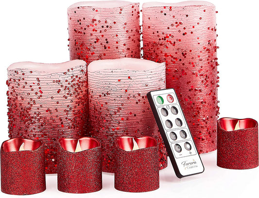 Remote Control Flameless LED Candles - Battery Operated, Set of 8